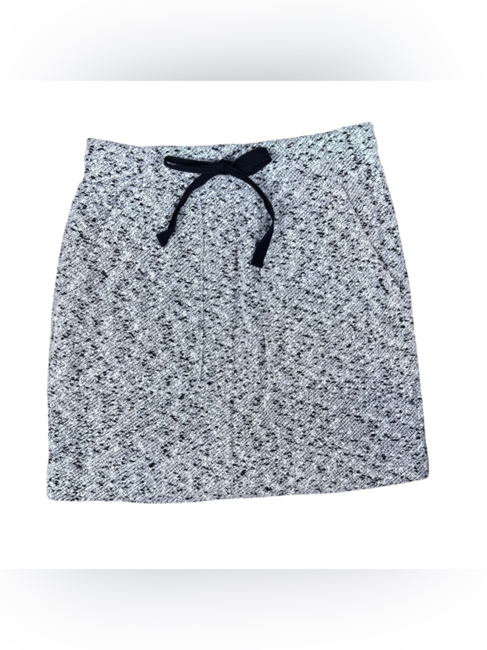 Lou & Grey for LOFT Boucle Knit Mini Skirt Gray Black Size Small
